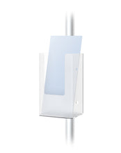 Load image into Gallery viewer, 4 Inch X 1-1/2 Inch Acrylic Snap on Pamphlet Holder/ 3/4 Inch Diameter