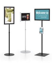 Load image into Gallery viewer, PERFEX PEDESTAL 11X17 SQUARE BASE, TELE POLE, HORZ, SILVER