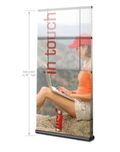 Load image into Gallery viewer, RETRACTABLE BANNER STAND 33" SINGLE SIDED, BLACK W/CARRY BAG
