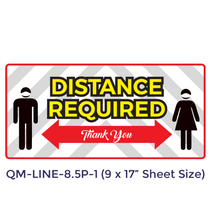 Load image into Gallery viewer, Pre-Cut & Printed Social Distancing Stickers
