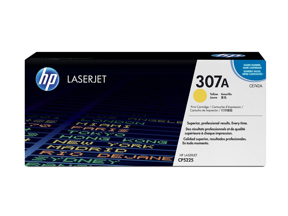 HP 307A, (CE742A) Yellow Original LaserJet Toner Cartridge HP 307A, (CE742A) Yellow Original LaserJet Toner Cartridge