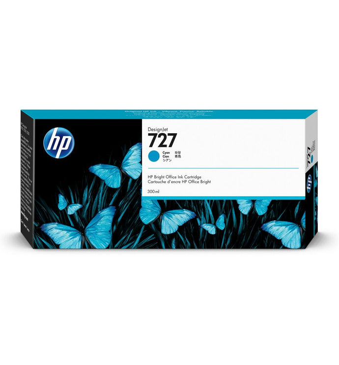 HP 727 300-ml Cyan DesignJet Ink Cartridge | F9J76A
