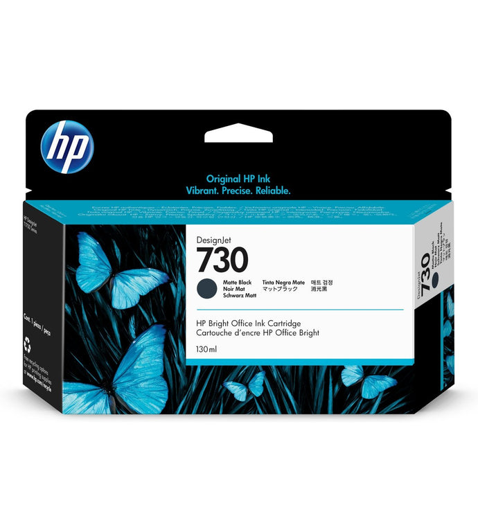 HP 730 130-ml Matte Black DesignJet Ink Cartridge | P2V65A
