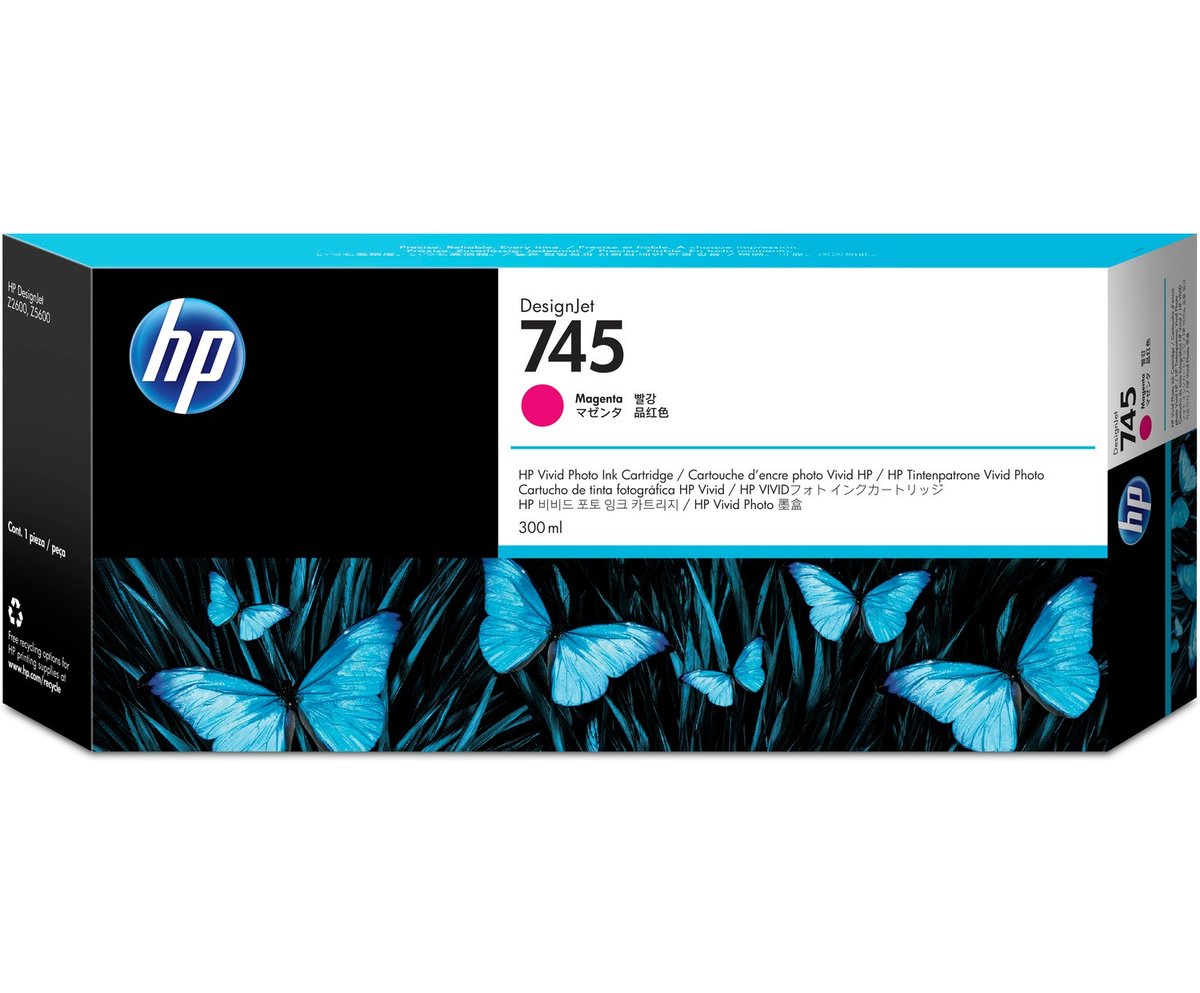HP 745, (F9K01A) Magenta Original Ink Cartridge HP 745, (F9K01A) Magenta Original Ink Cartridge