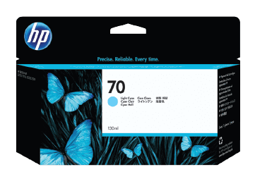 HP 70 130-ml Light Cyan DesignJet Ink Cartridge | C9390A