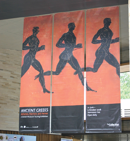 Hanging banners printed on matte polypropylene