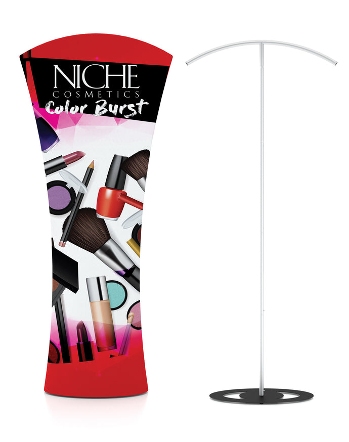 Alle Curved Top Banner Stand | With Carry Bag | 33 Inch Wide x 80 Inch High