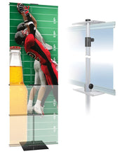 Load image into Gallery viewer, Promo Banner Stand, single sided with matte black finish
