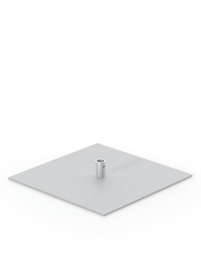 Classic Banner Stand 24 Wide Square Base | Silver
