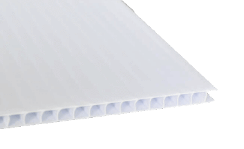 4 ft x 8 ft White Coroplast (4mm Fluted)