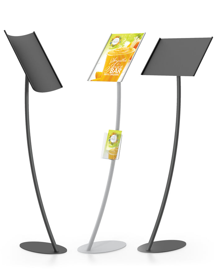 Eclipse Pedestal | 11 x 14 | Curved | Vert | Black