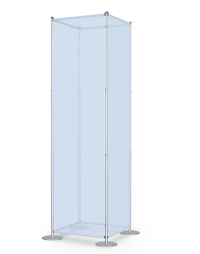 Fixed Width Square Tower | 48 Inch Silver