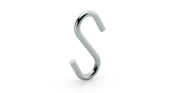 Large 1/8 Inch x1-5/8 Inch S-hook, (Sold 100 Per)