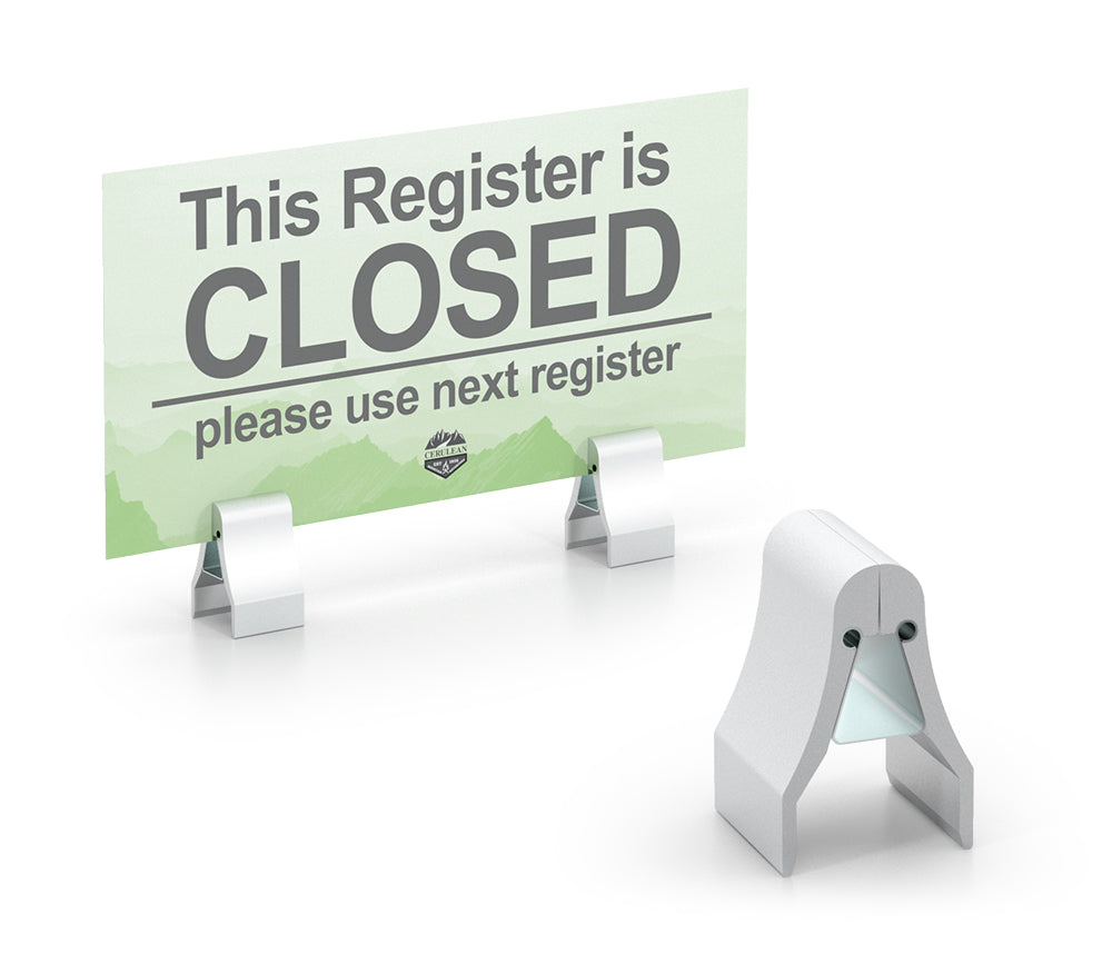 Clamp Use Sign Double Clamp on Signholder | Clamps Are Riveted Together and Pivot | B