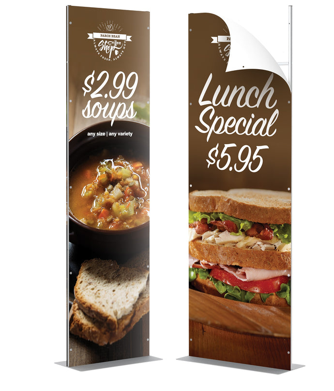 Simple Standee 84 Inch x 24 Inch | Silver