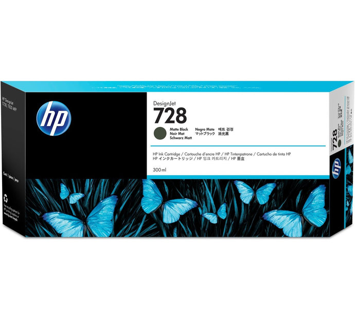 HP 728 300-ml Matte Black DesignJet Ink Cartridge | F9J68A