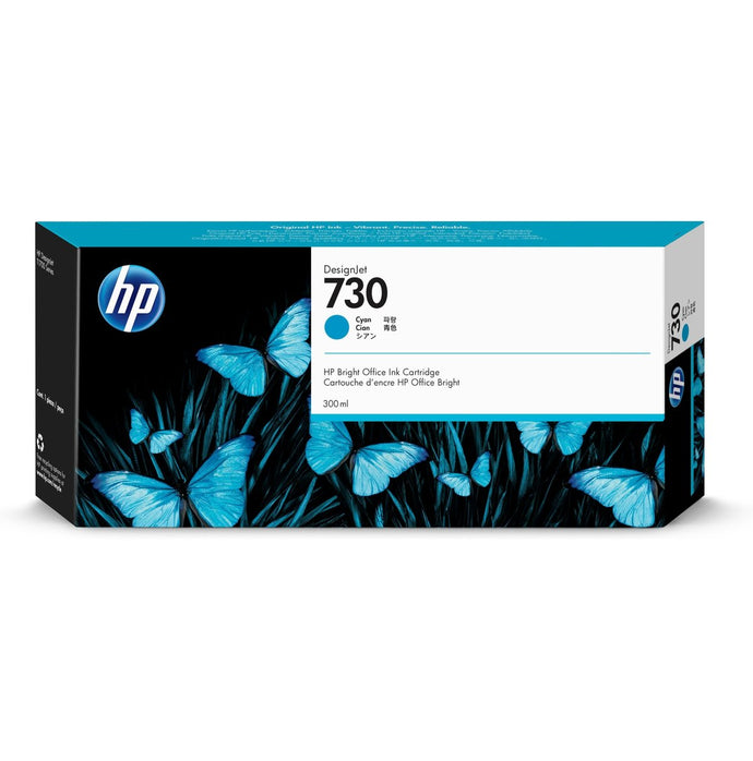 HP 730 300-ml Cyan DesignJet Ink Cartridge | P2V68A