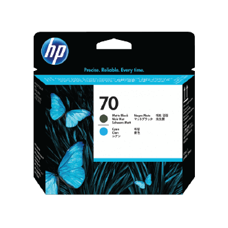 HP 70 Matte Black and Cyan DesignJet Printhead | C9404A