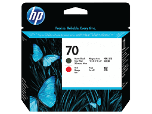 HP 70 Matte Black and Red DesignJet Printhead | C9409A