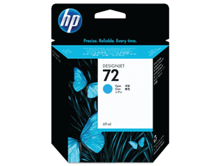 HP 72 69-ml Cyan DesignJet Ink Cartridge | C9398A