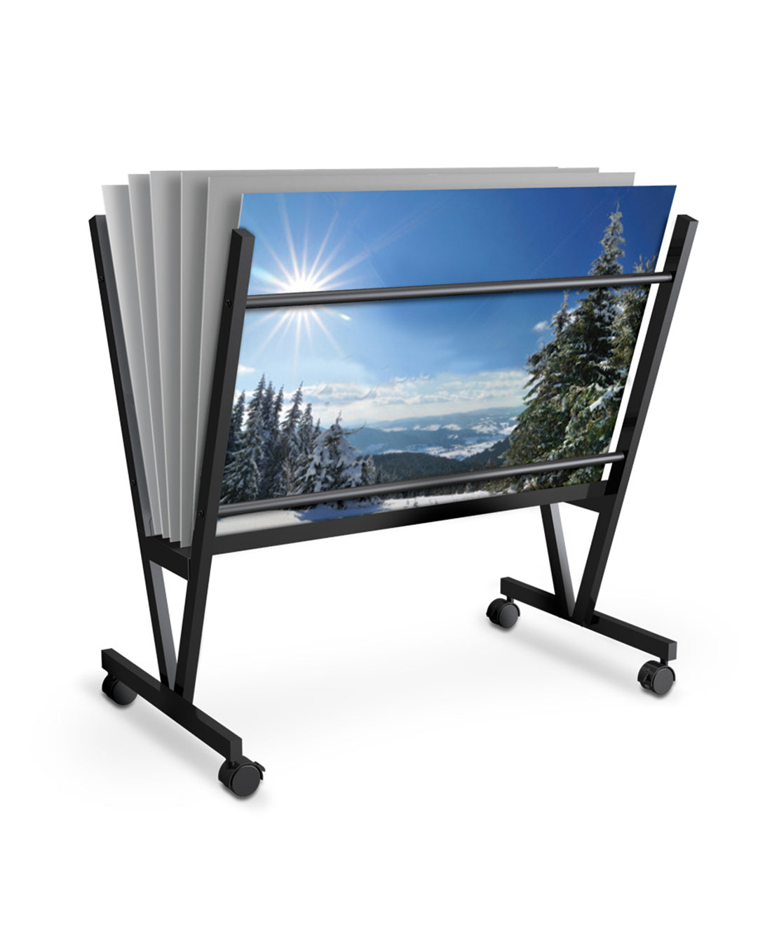 32 Inch-34 Inch Black Steel Print Rack | Large Format Supplies